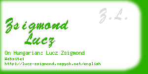 zsigmond lucz business card